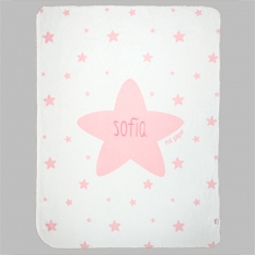 Arrullo Estrellas Rosa Personalizado tacto terciopelo