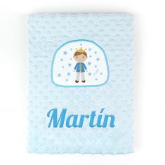 Manta Clásica Aplique Príncipe Personalizada, elige color
